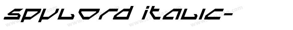 Spylord Italic字体转换